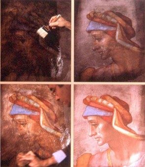 Sistine Şapeli'nde bir Restorasyon çalışması