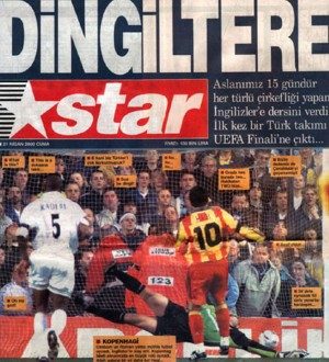Star gazetesi Galatasaray'ın Leed United galibiyeti sonrası ''Dingiltere'' başlığını atalı 12 yıl oldu.