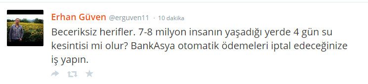 Bunun üzerine su kesintisine sosyal medyadan büyük tepkiler geldi. İşte onlardan bazıları...