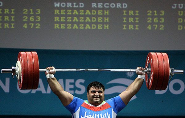 Olimpiyat rekortmeni:2004 Atina Olimpiyatları'nda 263 kg'lık ağırlığı kaldırarak rekora imza atan İranlı sporcu Hossein Rezazadeh kendi ağırlığının 100 kg fazlasını kaldırmıştır.
