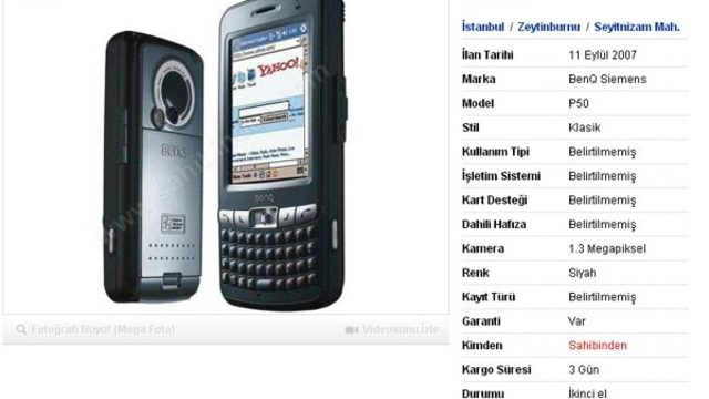 27-01-2007 Tarihinde alınmış (BAŞARI`dan), bi işe yarar bir telefon ya da PDA olmadığı için hiç kullanılmamış denebilir BENQ P50 telefonumu bütün vereceğim bilgilere rağmen hala alacak birisi varsa satmak istiyorum.