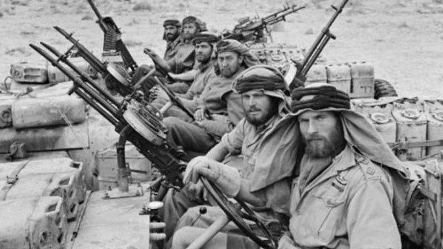 SAS askerleri Kuzey Afrika'da. 1943