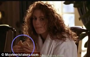 Dizi ve filmlerde yapılan çekim hataları dikkatli izleyicilerin gözünden kaçmıyor. İşte bazı örnekler... <br /><br /> Özel Bir Kadın filminin sahnelerinden birinde Julia Roberts’ın elinde kruvasan varken...