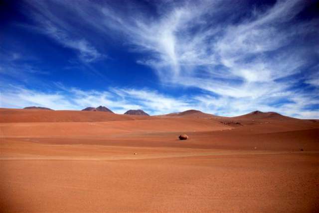 Şili'deki Atacama Çölü'ne bugüne dek hiç yağmur yağmamış.