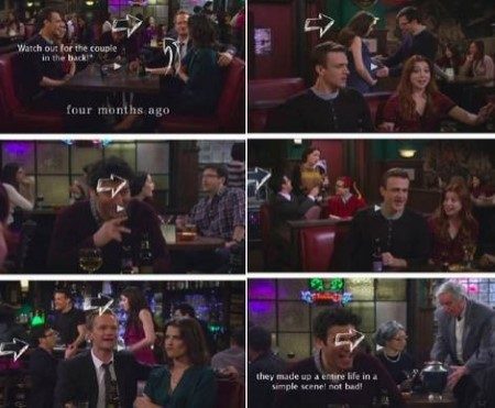 How I Met Your Mother<br /><br /> Bu çiftin tüm hayatı tek bir sahnede gözükmekte.