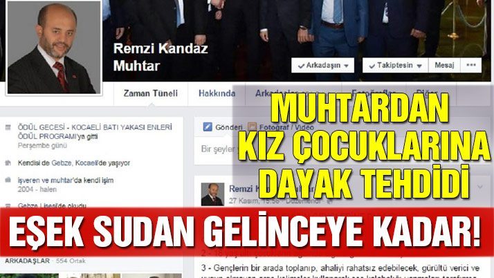 Muhtardan skandal kız çocuklarına dayak paylaşımı