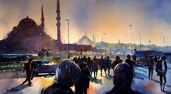 Suluboya fırçasından İstanbul Suluboya fırçasından İstanbul