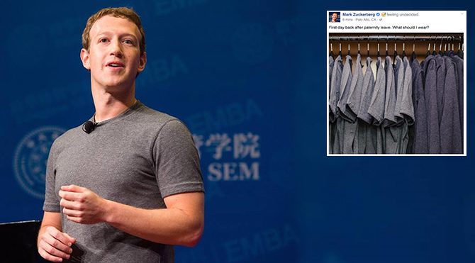 İşte Facebook’un kurucusu Mark Zuckerberg’in dolabı
