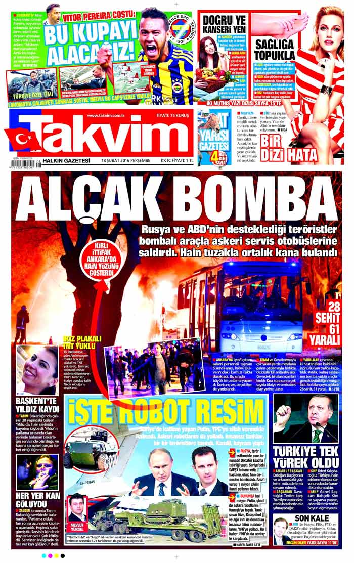 Ankara’daki hain saldırı gazete manşetlerinde Son Dakika Haberleri
