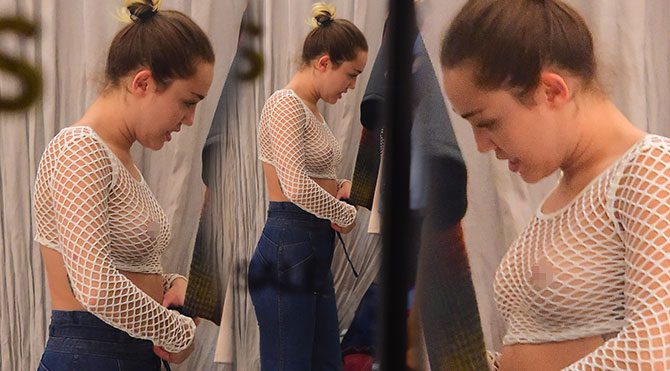 Miley Cyrus file kıyafetiyle alışveriş yaptı
