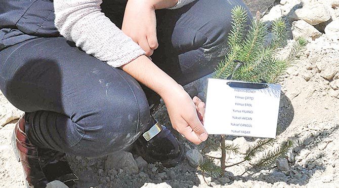 Madenciler anısına 301 fidan