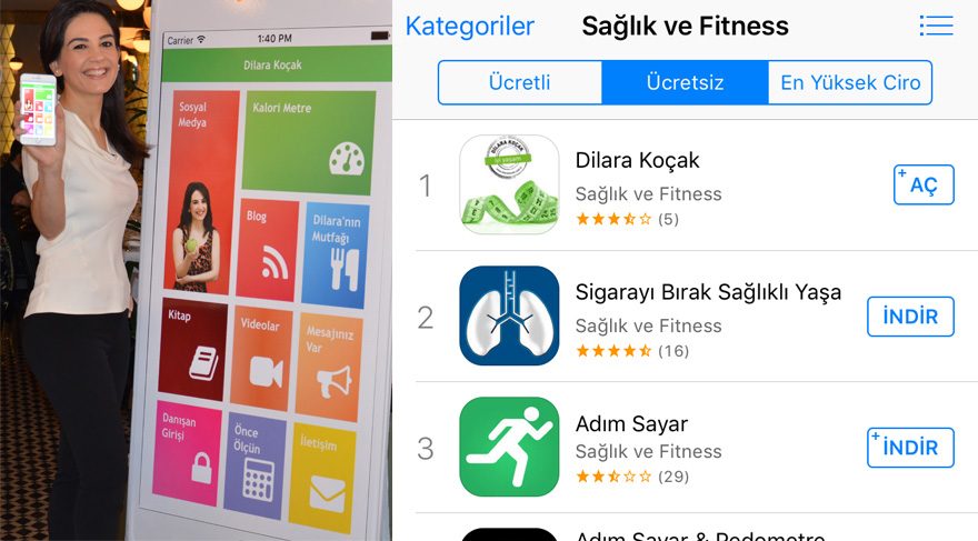 Dilara Koçak popüler bir sağlık uygulamasına imza attı