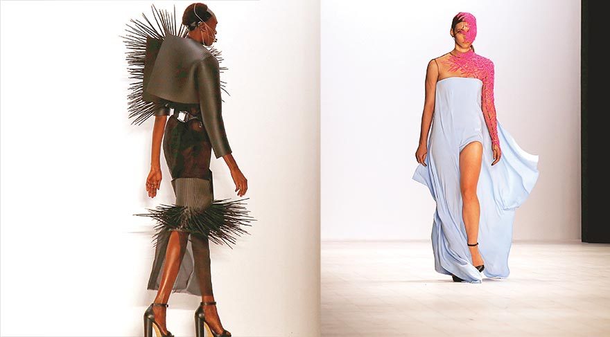 Moda haftasında ilginç görüntüler