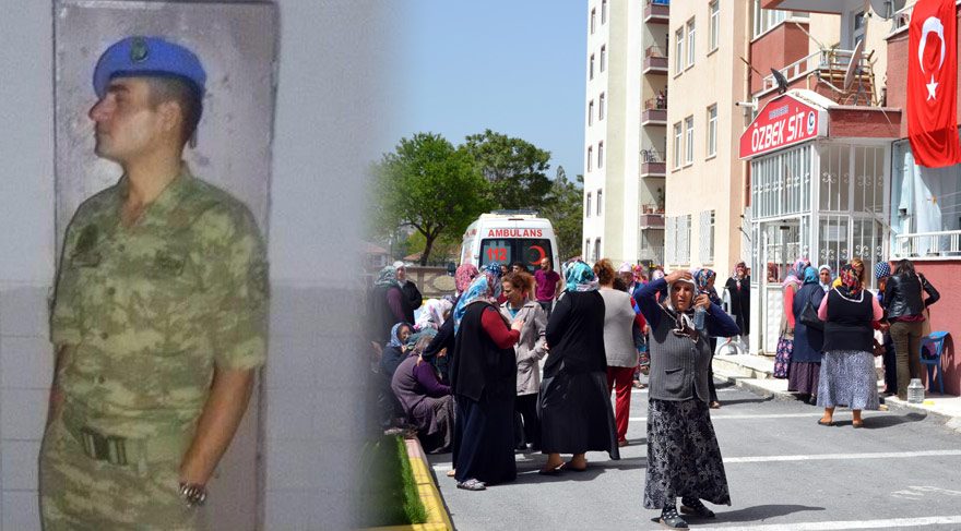 FOTO:DHA Uzman çavuş 26 yaşındaki İbrahim Akarsu'nun baba ocağına ateş düştü.