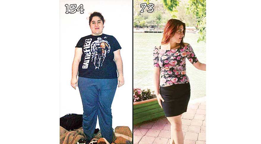 28 ayda 81 kilo verdi