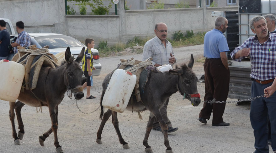 Konya’da bir aydır eşeklerle su taşıyorlar!