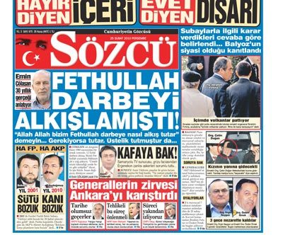 TARİH: 25 ŞUBAT 2010 Fethullah Gülen'in 12 Eylül darbesine alkış tuttuğunu yazdık. Bu günleri işaret ettik.