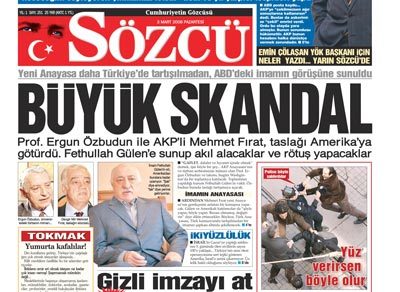 TARİH: 3 MART 2008 Fethullah Gülen'in ABD'den Türkiye'deki anayasaya karıştığını manşetlere taşıdık.