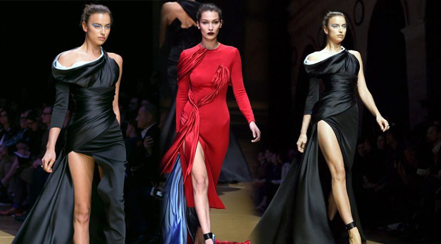 Bella Hadid ve Irina Shayk podyumda