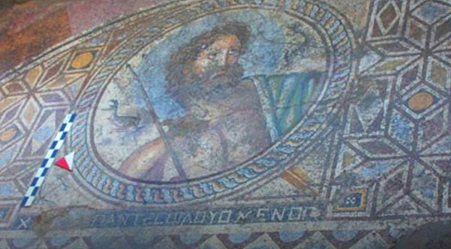 Adana’da ‘Poseidon’ tasvirli mozaik bulundu