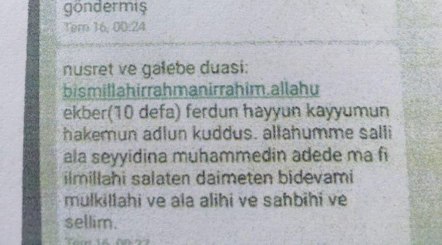 FETÖ’cüler darbe gecesi dua zinciri kurmuş
