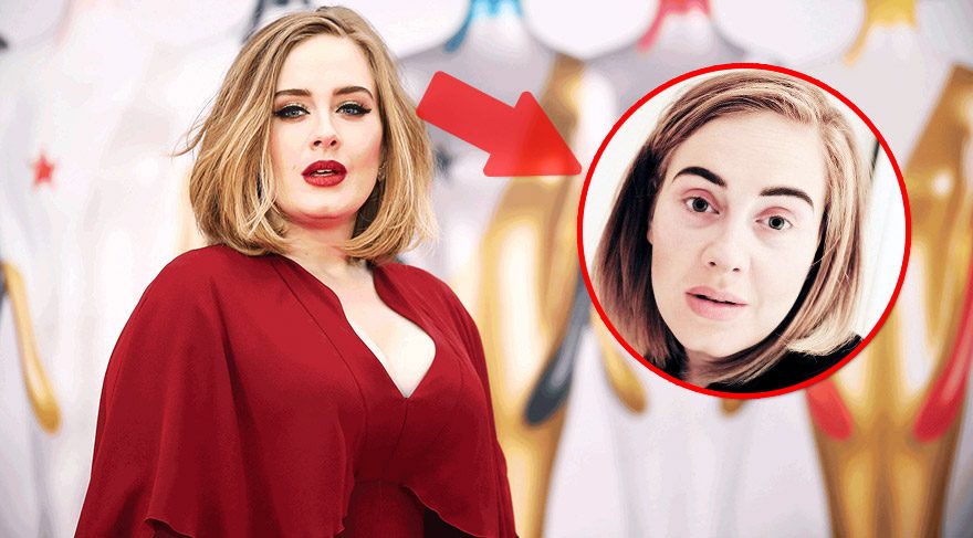 Adele’den makyajsız selfie