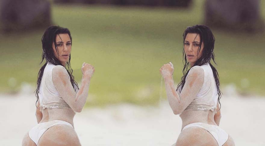Kim Kardashian’dan ıslak pozlar