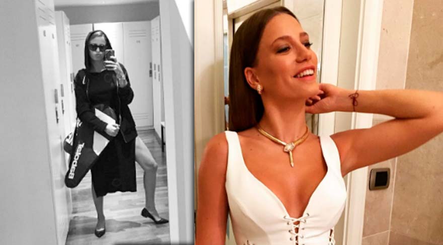 Serenay Sarıkaya sevgilisinin kapüşonlusuyla poz verdi
