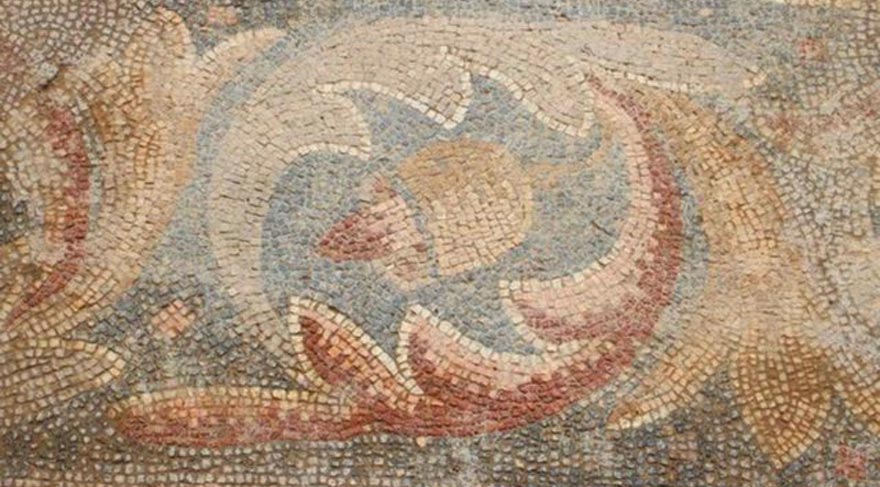 Yonca tarlasında 1400 yıllık mozaik bulundu