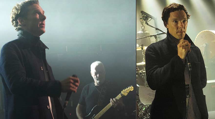 Benedict Cumberbatch, David Gilmour ile sahneye çıktı