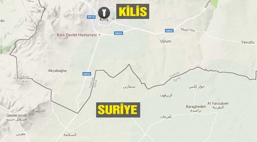 Kilis kent merkezi, Suriye sınırına yaklaşık 20 kilometre uzaklıkta bulunuyor.