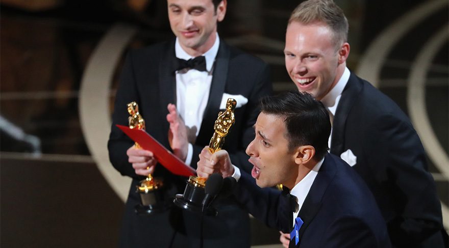 Justin Hurwitz, Benj Pasek and Justin Paul... En iyi özgün film müziğiyle Oscar'a değer görüldü.