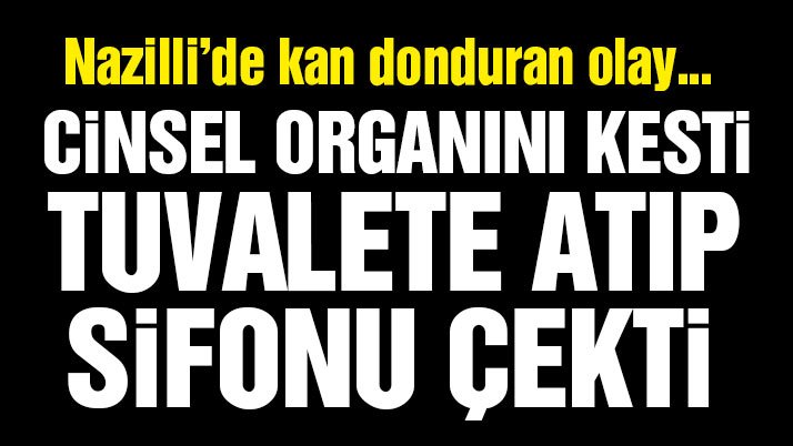 Cinnet getiren genç, cinsel organını kesti Cinnet getiren genç, cinsel organını kesti
