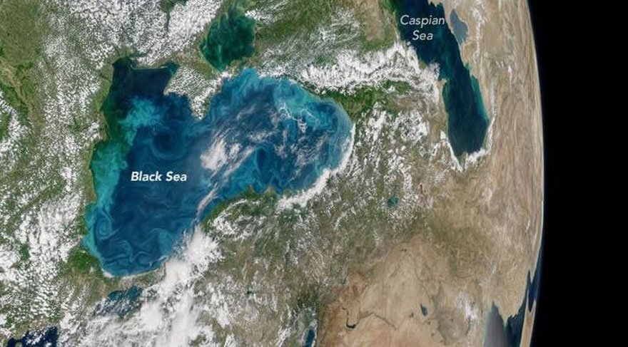 Karadeniz’in turkuaz rengi uzaydan bile göründü