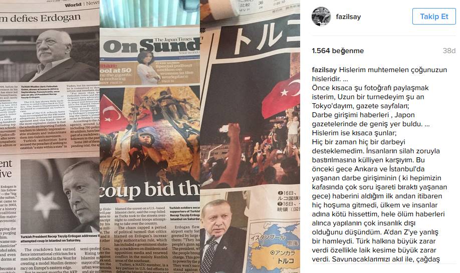Fazıl Say’dan ‘Adalet’ için piyano başında
