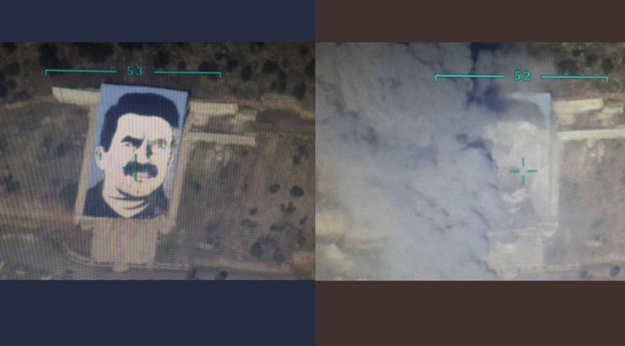 Suriye’deki elebaşı Öcalan posteri imha edildi!