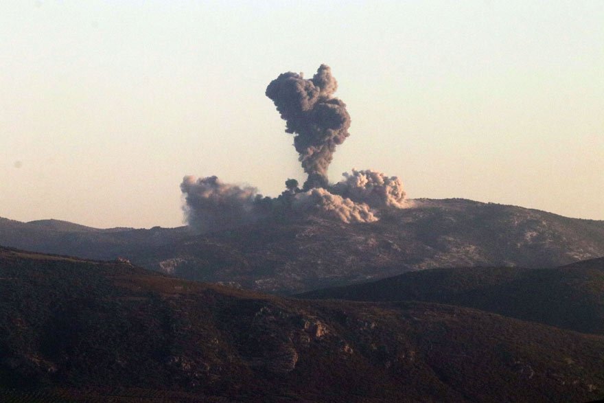 Foto: İHA / Türk F-16'larının havalanmasının ardından Afrin'de bu görüntüler kaydedildi.