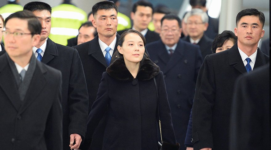 KİM Jong-un'un kız kardeşi korumalarıyla Güney Kore'de