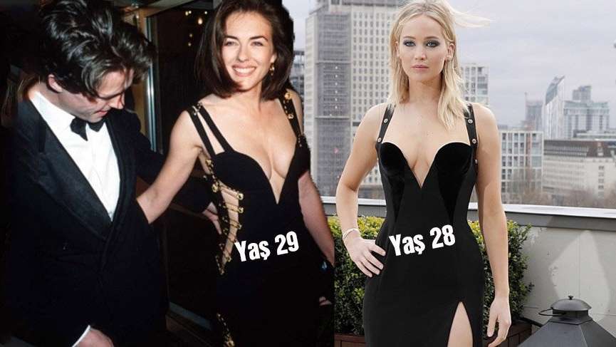 Jennifer Lawrence ile Elizabeth Hurley 24 yıl sonra pişti oldu