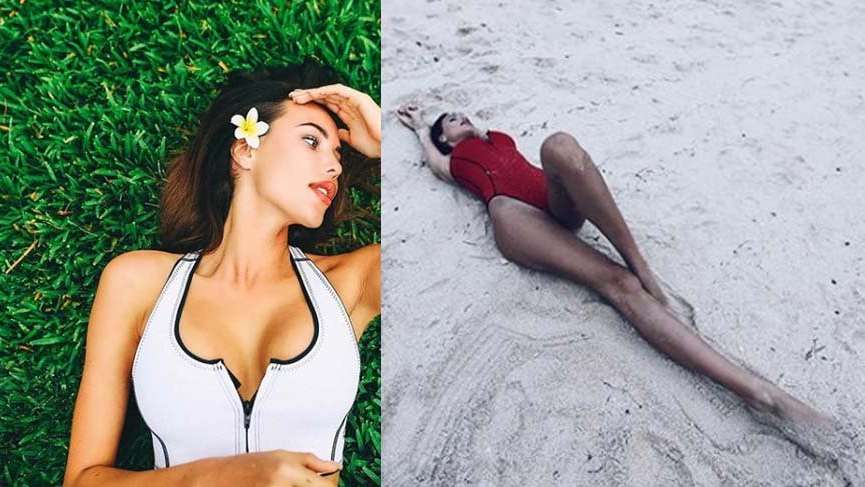 Rus model bacak boyuyla ortalığı salladı