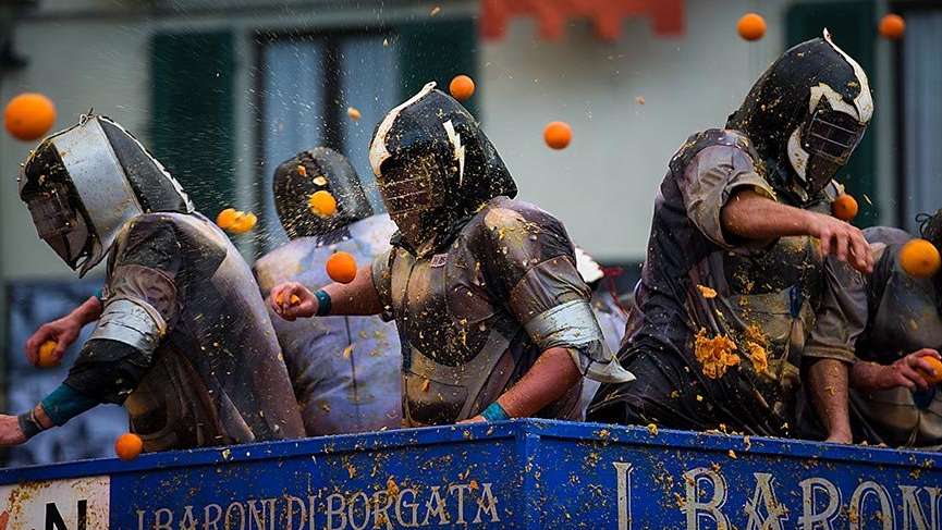 İtalya’nın Portakal Savaşı Festivali