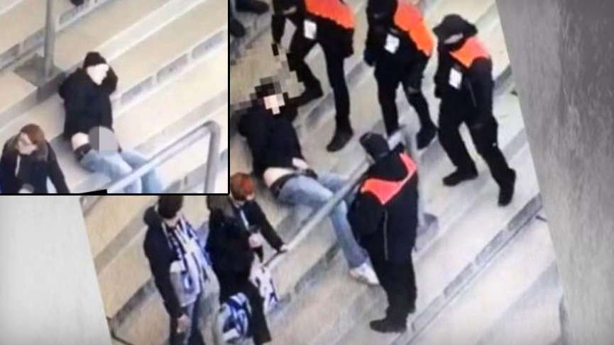 Taraftar tribünde mastürbasyon yaptı