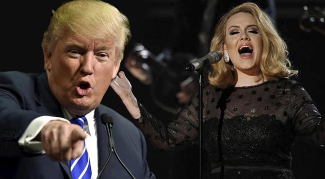 İngiliz şarkıcı Adele’den, Donald Trump’a veto