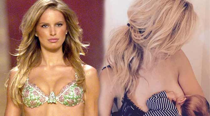 Victoria’s Secret meleğinden emzirme kampanyasına destek