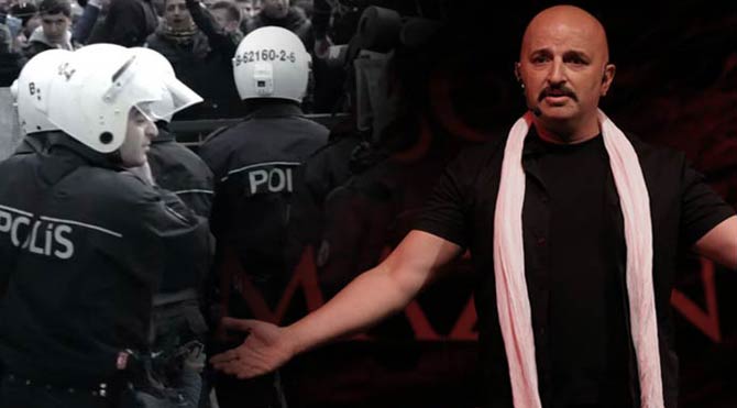 Film setini polis bastı