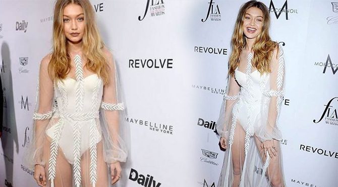 Moda ödüllerinde transparan Gigi