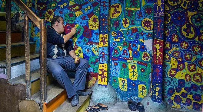 Gecekondusunu sanat eserine çeviren adam