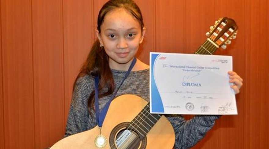 12 yaşındaki Aylin Çelik, İtalya’da birinci oldu