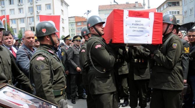 Şehit Uzman Çavuş Burak Saraçlı Zonguldak'ta toprağa verildi