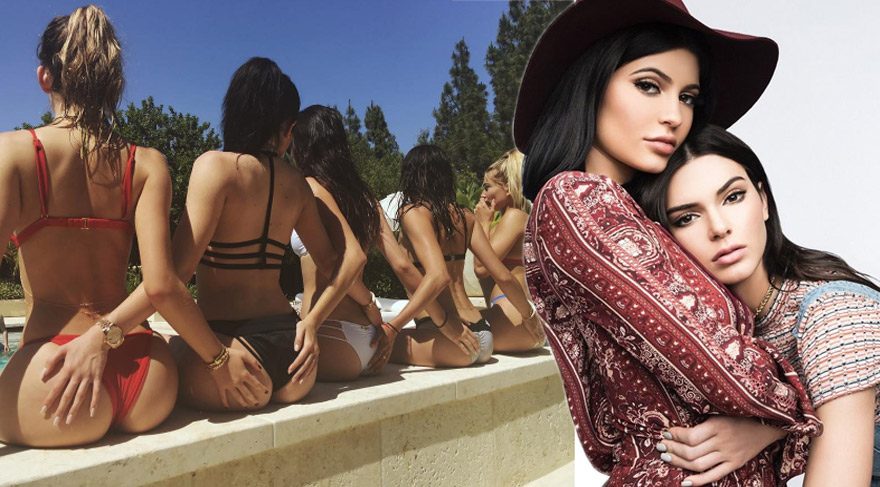Kylie ve Kendall Jenner’in havuz partisi